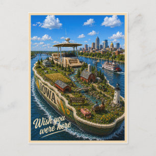 Iowa Wish You Were Here State Serie Briefkaart
