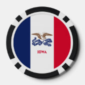 Iowan Flag, Flag of Iowa Poker Chips (Achterkant)