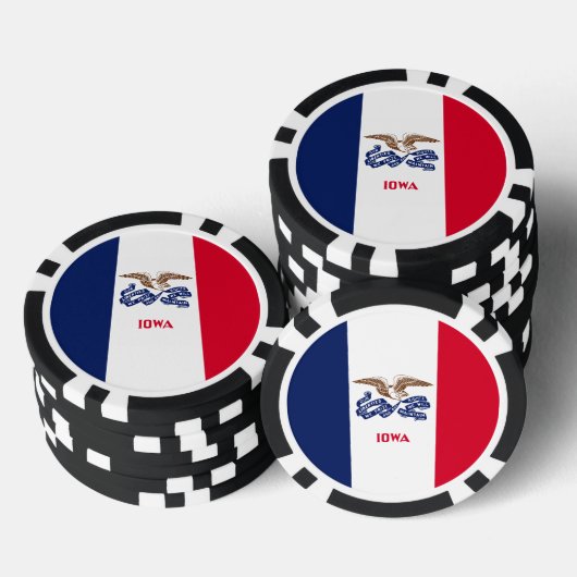 Iowan Flag, Flag of Iowa Poker Chips (Opstapeling)