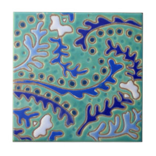 IP038 Indian Paisley Reproduction Antiek Tile Tegeltje