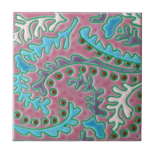 IP045 Indiase Paisley Reproduction Antiek Tile Tegeltje