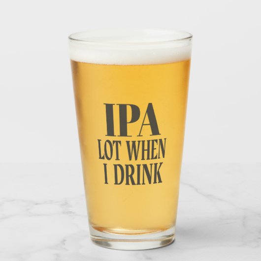 IPA-partij wanneer ik Drink Glas (Voorkant gevuld)