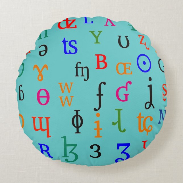 IPA-tekens Rond Kussen (Voorkant)