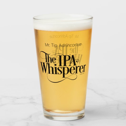 IPA Whisperer (gepersonaliseerd) Glas (Voorkant gevuld)