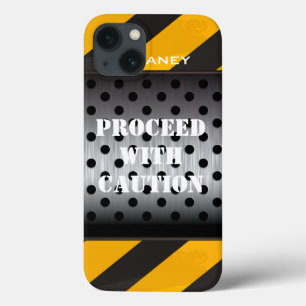 iPad-aircase   Bouwzone   Geel, zwart iPhone 13 Hoesje