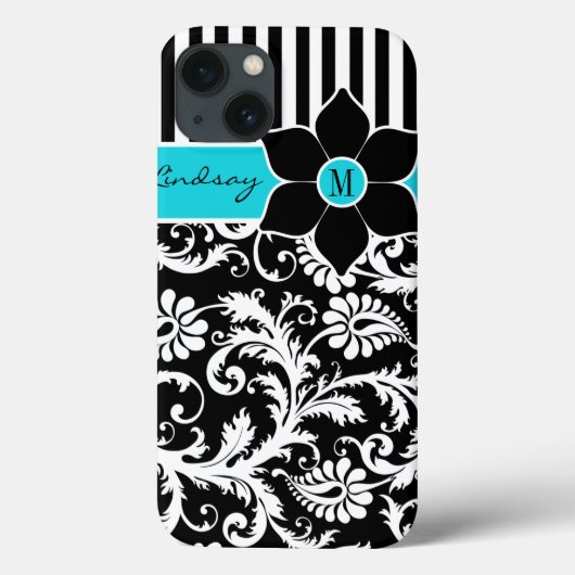 ipad mini hoesje | Schade | Stripes | Turquoise Bl (Achterkant)