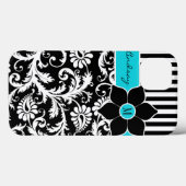 ipad mini hoesje | Schade | Stripes | Turquoise Bl (Achterkant (horizontaal))