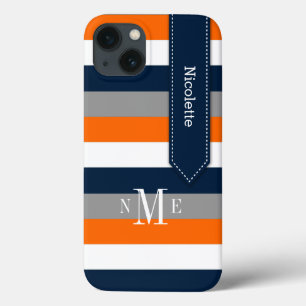 ipad mini hoesje   Stripes   Oranje marinewitte gr