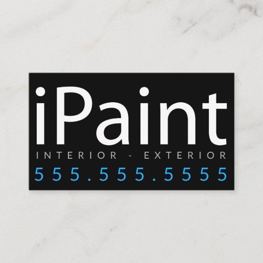 iPaint. Carte de visite d'entrepreneur de peintre (Devant)