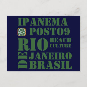 ipanema posto 9 , strandcultuur briefkaart