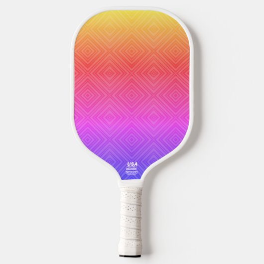 Ipanema Rainbow Hypnotic Diamond Modern Pop Art Pickleball Paddle (Achterkant)