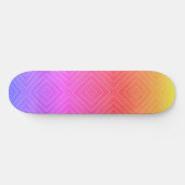 Ipanema Rainbow Hypnotic Diamond Modern Pop Art Skateboard (Horizontaal)