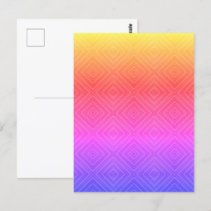 Ipanema Regenboog Hypnotische Diamant Moderne Pop  Briefkaart