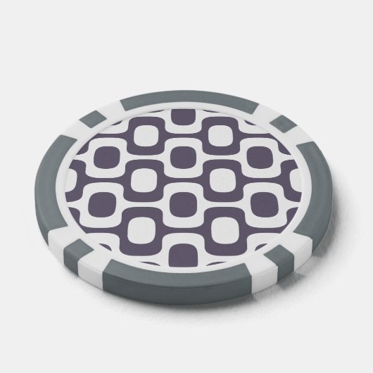 Ipanema Sidewalk Pattern, Beach Pattern, Brazil Poker Chips (Enkel)