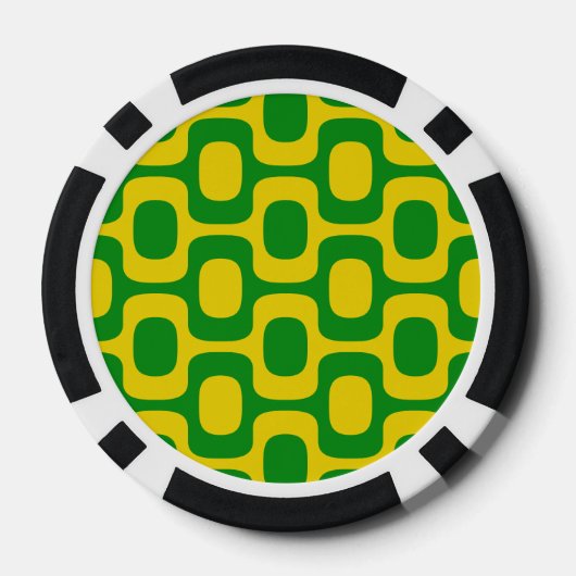 Ipanema Sidewalk Pattern, Beach Pattern, Brazil Poker Chips (Achterkant)