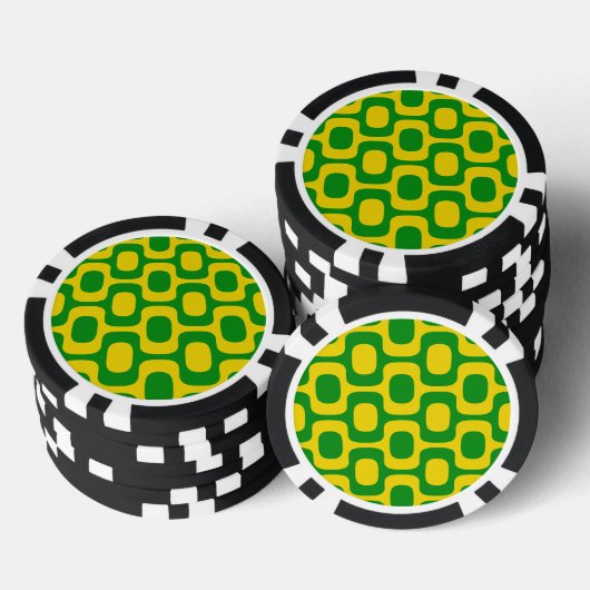 Ipanema Sidewalk Pattern, Beach Pattern, Brazil Poker Chips (Opstapeling)