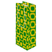 Ipanema Sidewalk Pattern, Beach Pattern, Brazil Wijn Cadeautas (Voorkant Gekanteld)