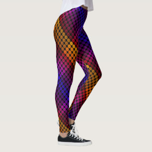 Ipanemcirkels over zwarte, uitgelijnde vierkantjes leggings