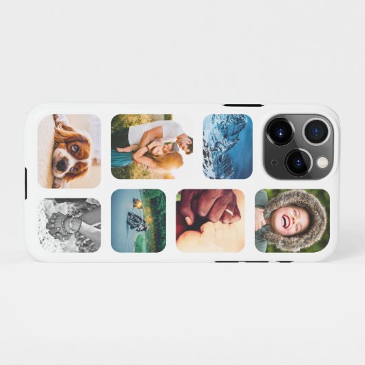 iPhone11 Pro Photo Collage Sjabloon Ronde Mobile iPhone Hoesje (Achterkant horizontaal)