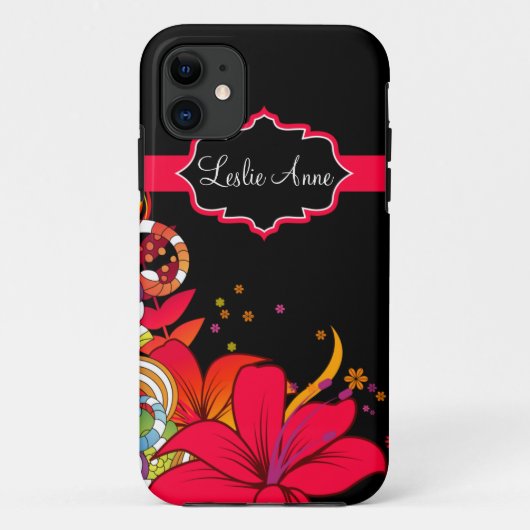 iPhone5 Meisjes Abstract tropisch regenmonogram Case-Mate iPhone Case (Achterkant)