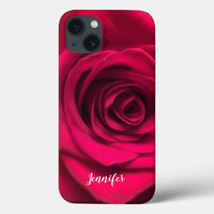 Iphone 10 X Hoesje met Rode Roos Gepersonaliseerd