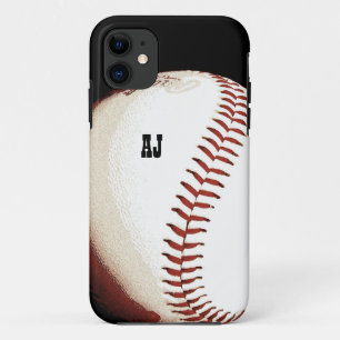 iPhone 11 boule de base-ball - style d'affiche - coque