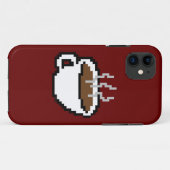 iPhone 11 coque à café 8 bits (Dos (Horizontal))