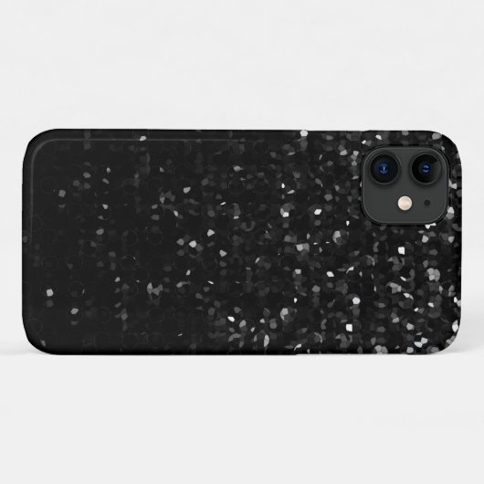 iPhone 11 Coque Black Crystal Bling Strass (Dos (Horizontal))