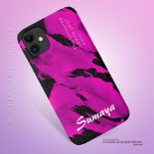 iPhone 11 Coque Bruxelles noir et rose | Personnal