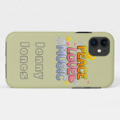 iPhone 11 Coque de musique d'amour de paix (Dos (Horizontal))
