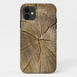 iPhone 11 Coque de section de coupe d'arbre en chêne SE+5/5S