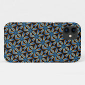 iPhone 11 coque en diagonale noir et bleu (Dos (Horizontal))