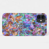 iPhone 11 Coque Floral Abstrait Verre (Dos (Horizontal))