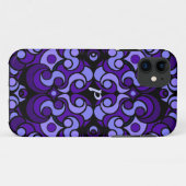 iPhone 11 Coque ipad d'art abstrait dans le pourpre (Dos (Horizontal))