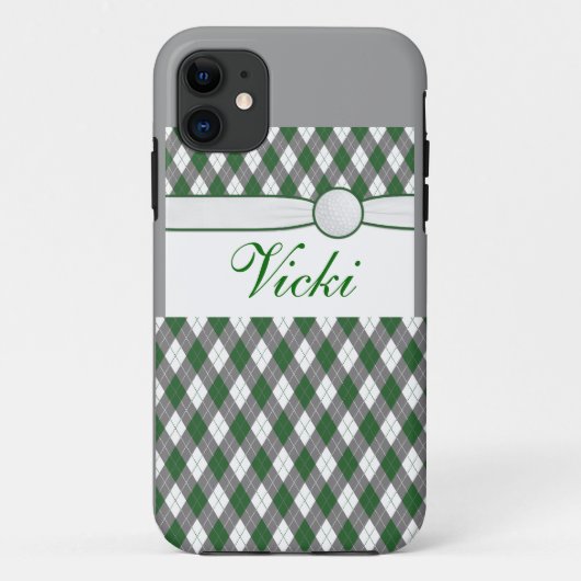 iPhone 11 Coque plaid et ruban (Dos)