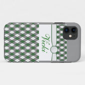 iPhone 11 Coque plaid et ruban (Dos (Horizontal))