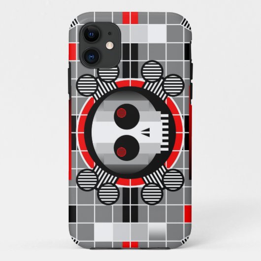 iPhone 11 Coque robuste de l'iPhone TV crâne (Dos)