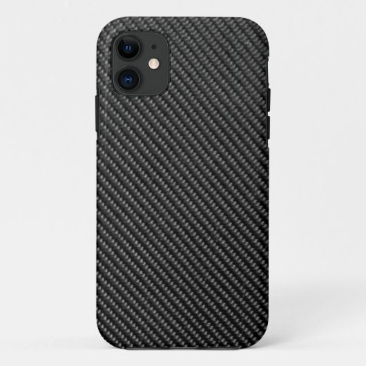 iPhone 11 Coque téléphone/tablette - Fibre de carbone - Noir (Dos)