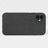 iPhone 11 Coque téléphone/tablette - Fibre de carbone - Noir (Dos (Horizontal))