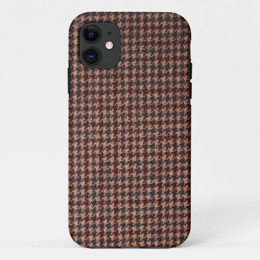 iPhone 11 Coque : Tweed Fabric Brown (Dos)