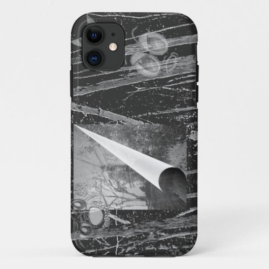 iPhone 11 Courbe de page noire avec Coque d'yeux-Coque (Dos)
