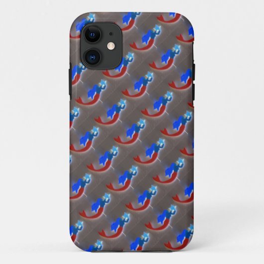 iPhone 11 étoile de natation vers le haut sirènes coque (Dos)