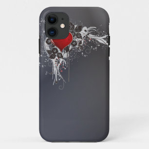 iPhone 11 Gris Grunge coeur tatouage vintage iphone5 coque
