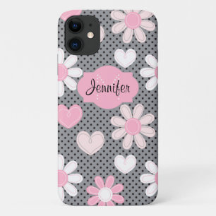 iPhone 11 Hoesje   Daisies   Polka Dots   Hoorten