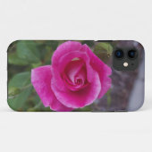 iPhone 11 hoesje met roze bloem (Achterkant (horizontaal))