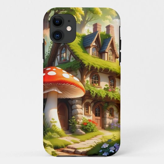 iPhone 11 Hoesjes paddenstoel thema (Achterkant)