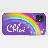 iPhone 11 Nom (5 lettre) arc-en-ciel indigo violet coque iph (Dos (Horizontal))