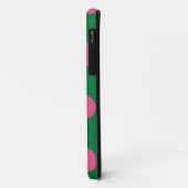 iPhone 11 Polka Coque mignonne point vert et rose (Dos/Gauche)