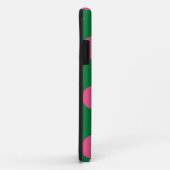 iPhone 11 Polka Coque mignonne point vert et rose (Dos/Droite)