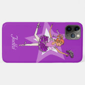iPhone 11 Pro Max Filles ballerine violet nom de cheveux rouge coque (Dos (Horizontal))